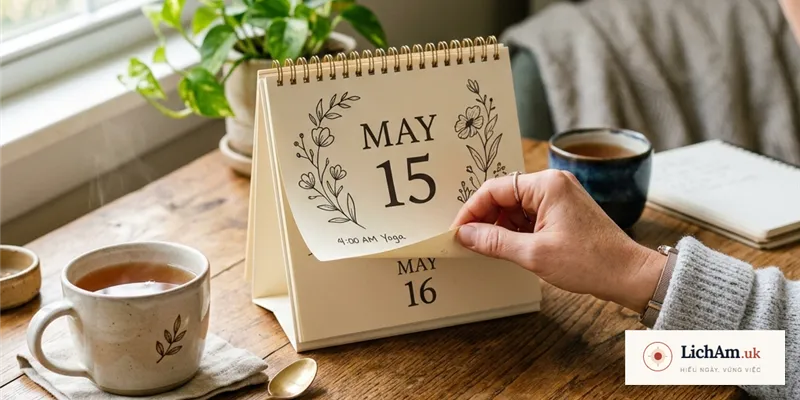 Sách lịch vạn niên cổ truyền dùng để tra cứu ngày tốt xấu âm lịch
