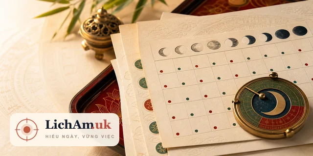 Minh họa cách đọc lịch âm dương theo tháng trên LichAm.uk