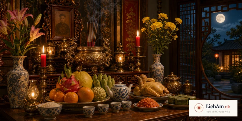 Thành tâm dâng hương cúng bái ngày Rằm và mùng một