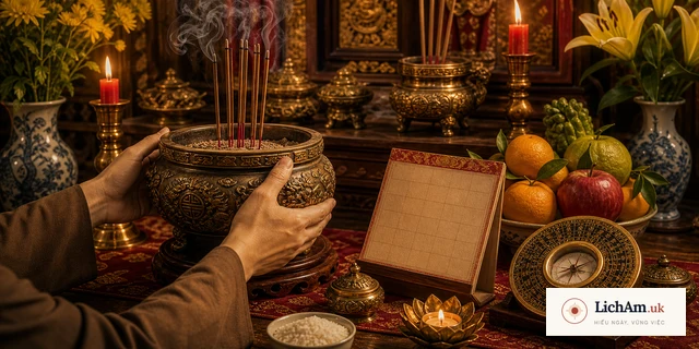 Quy trình bốc bát hương bàn thờ trang nghiêm đúng nghi lễ
